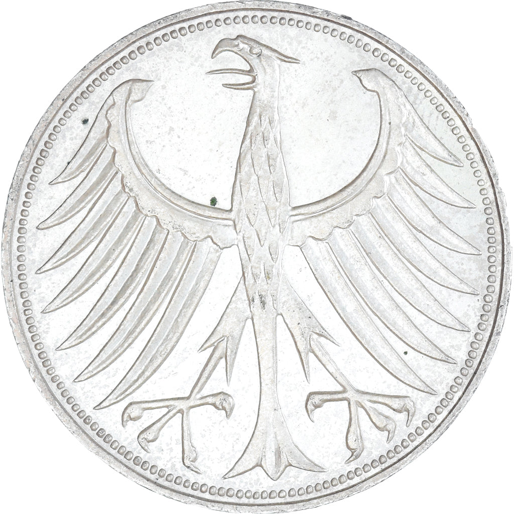 Coin, GERMANY - FEDERAL REPUBLIC, 5 Mark, 1965, Munich, EF(40-45), Silver