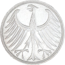 Coin, GERMANY - FEDERAL REPUBLIC, 5 Mark, 1966, Stuttgart, EF(40-45), Silver