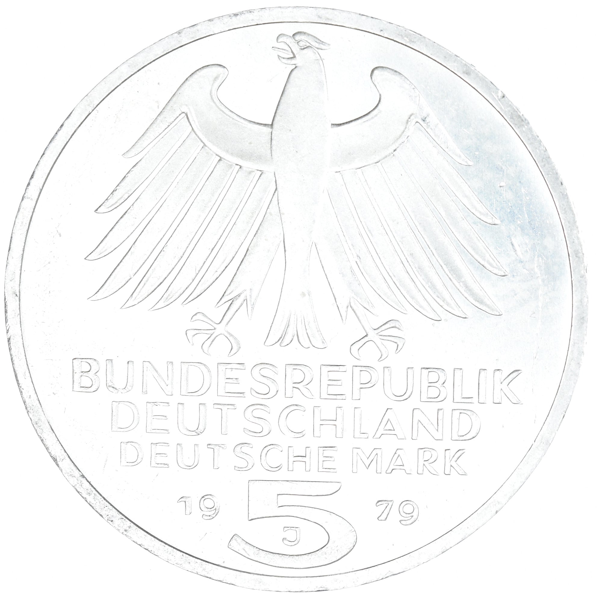 Moneda, ALEMANIA - REPÚBLICA FEDERAL, 5 Mark, 1979, Hamburg, Germany, MBC