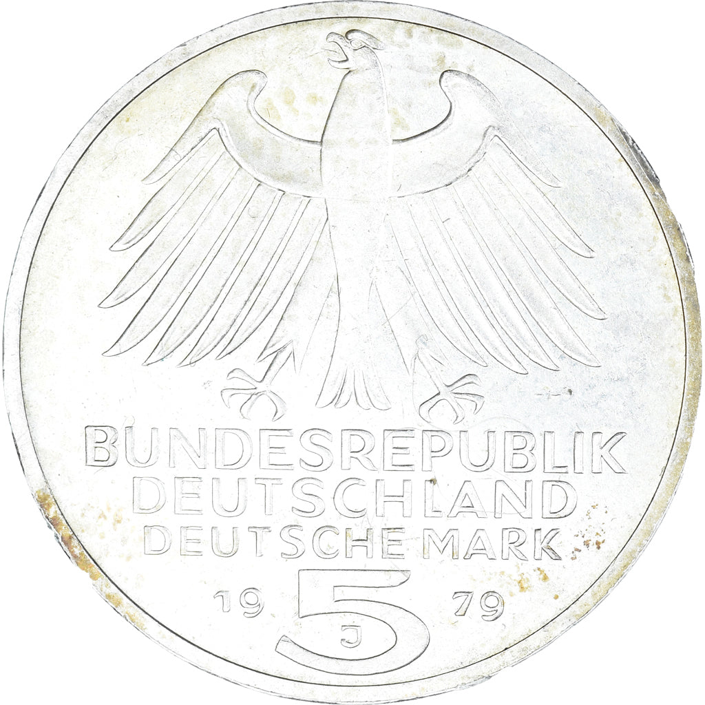 Monnaie, République fédérale allemande, 5 Mark, 1979, Hamburg, Germany, TTB