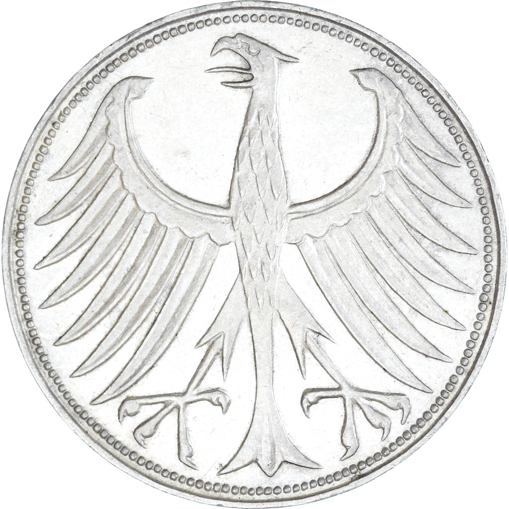 Monnaie, République fédérale allemande, 5 Mark, 1963, Karlsruhe, TTB, Argent