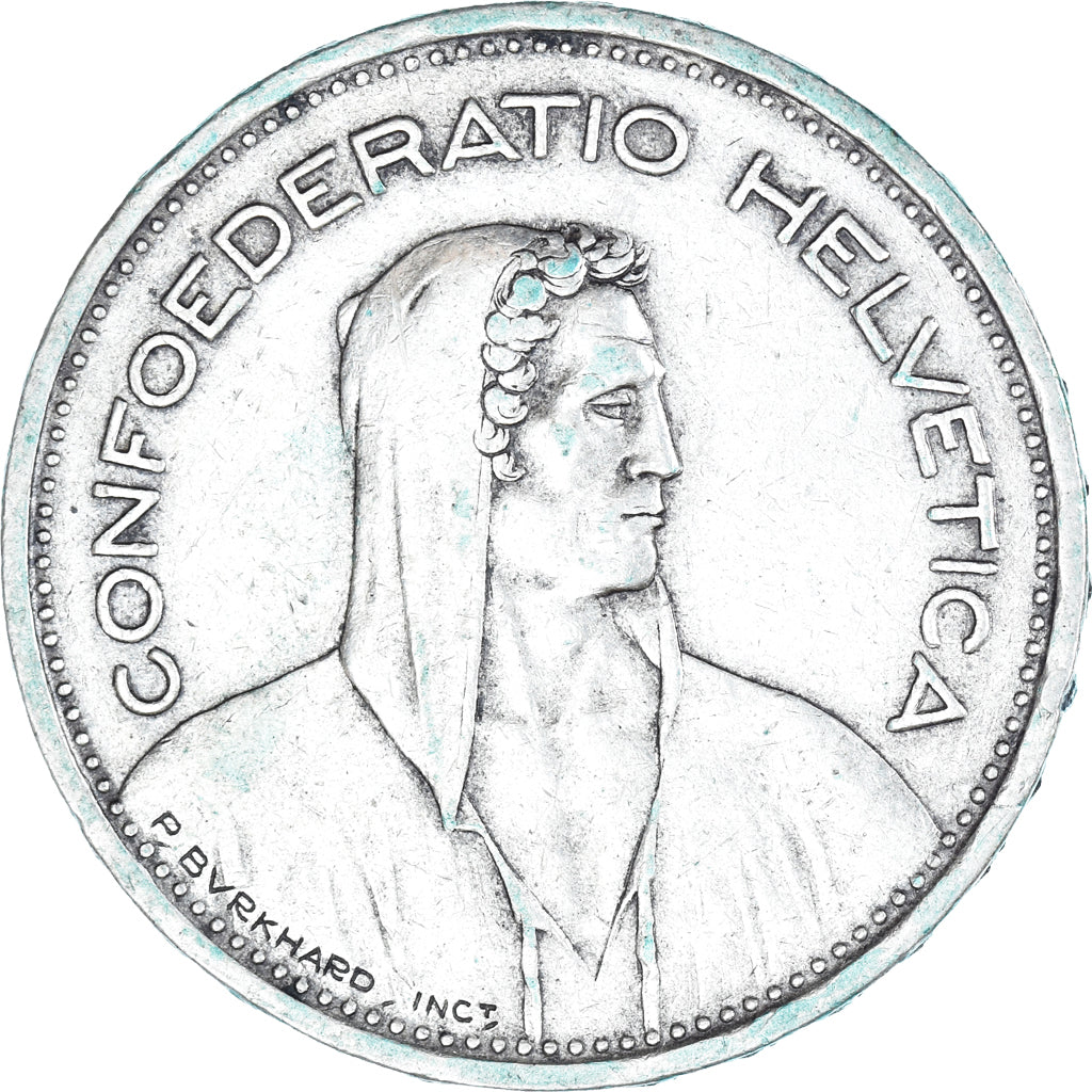 Coin, Switzerland, 5 Francs, 1931, Bern, EF(40-45), Silver, KM:40