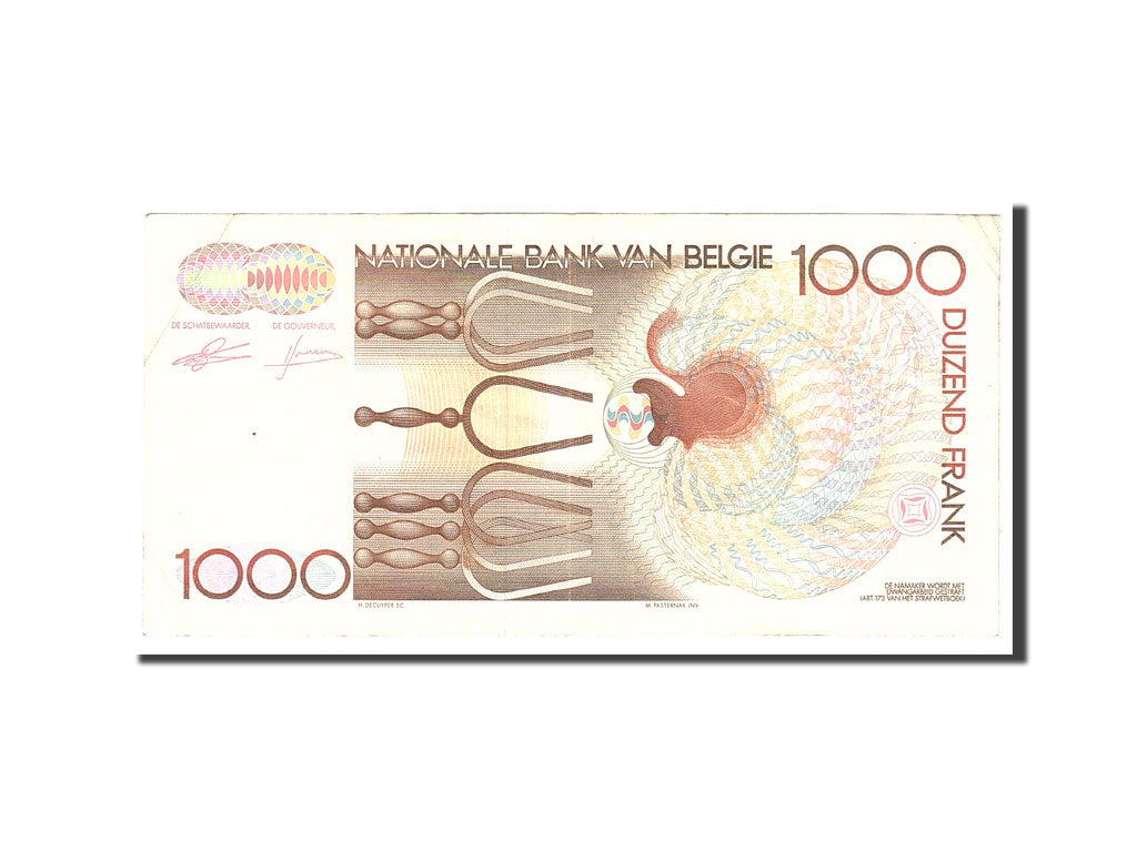 Banknote, Belgium, 1000 Francs, 1980, Undated, KM:144a, EF(40-45)