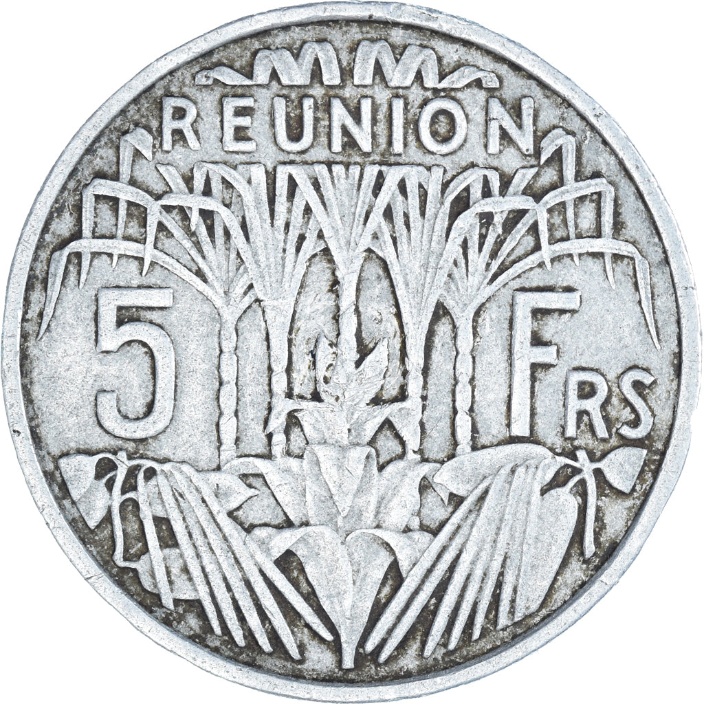 Coin, Réunion, 5 Francs, 1955, VF(20-25), Aluminum, KM:9