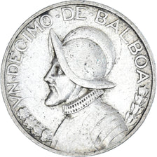 Coin, Panama, 1/10 Balboa, 1930, EF(40-45), Silver, KM:10.1