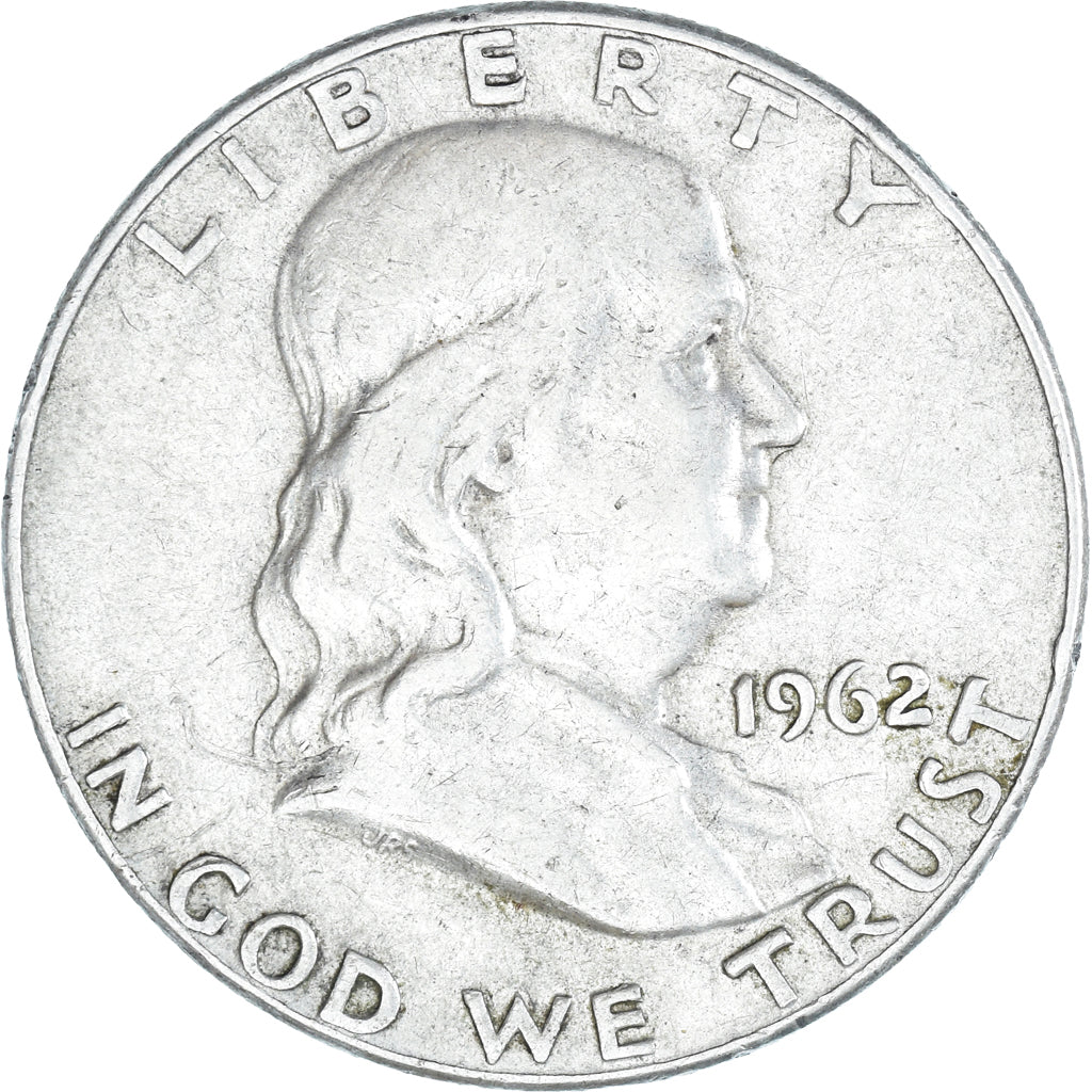 Coin, United States, Franklin Half Dollar, Half Dollar, 1962, U.S. Mint, Denver