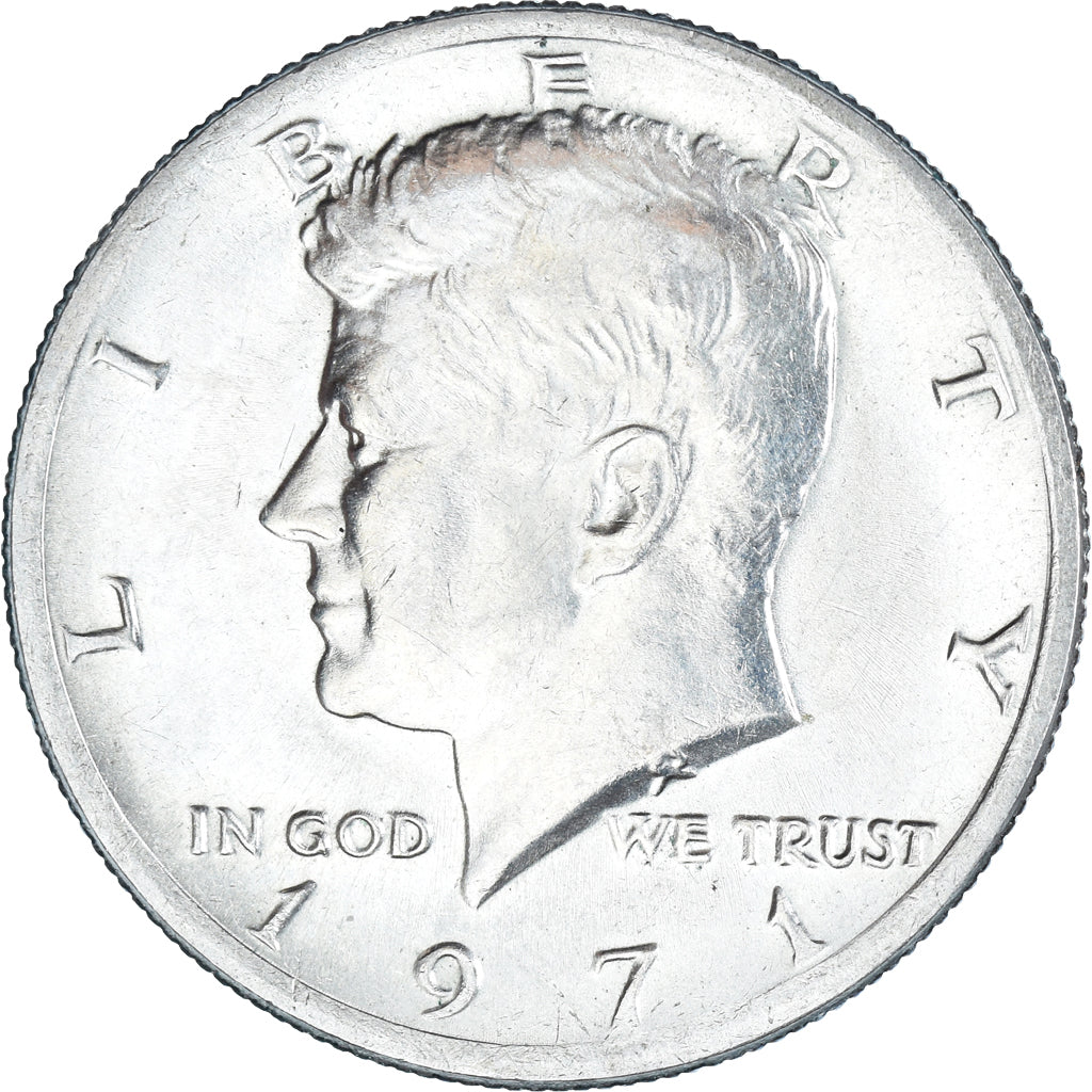 Coin, United States, Kennedy Half Dollar, Half Dollar, 1971, U.S. Mint