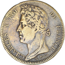 Coin, FRENCH COLONIES, Charles X, 10 Centimes, 1827, La Rochelle, EF(40-45)