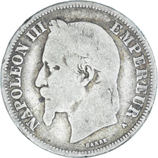 Coin, France, Napoleon III, 2 Francs, 1869, Paris, F(12-15), Silver, KM:807.1