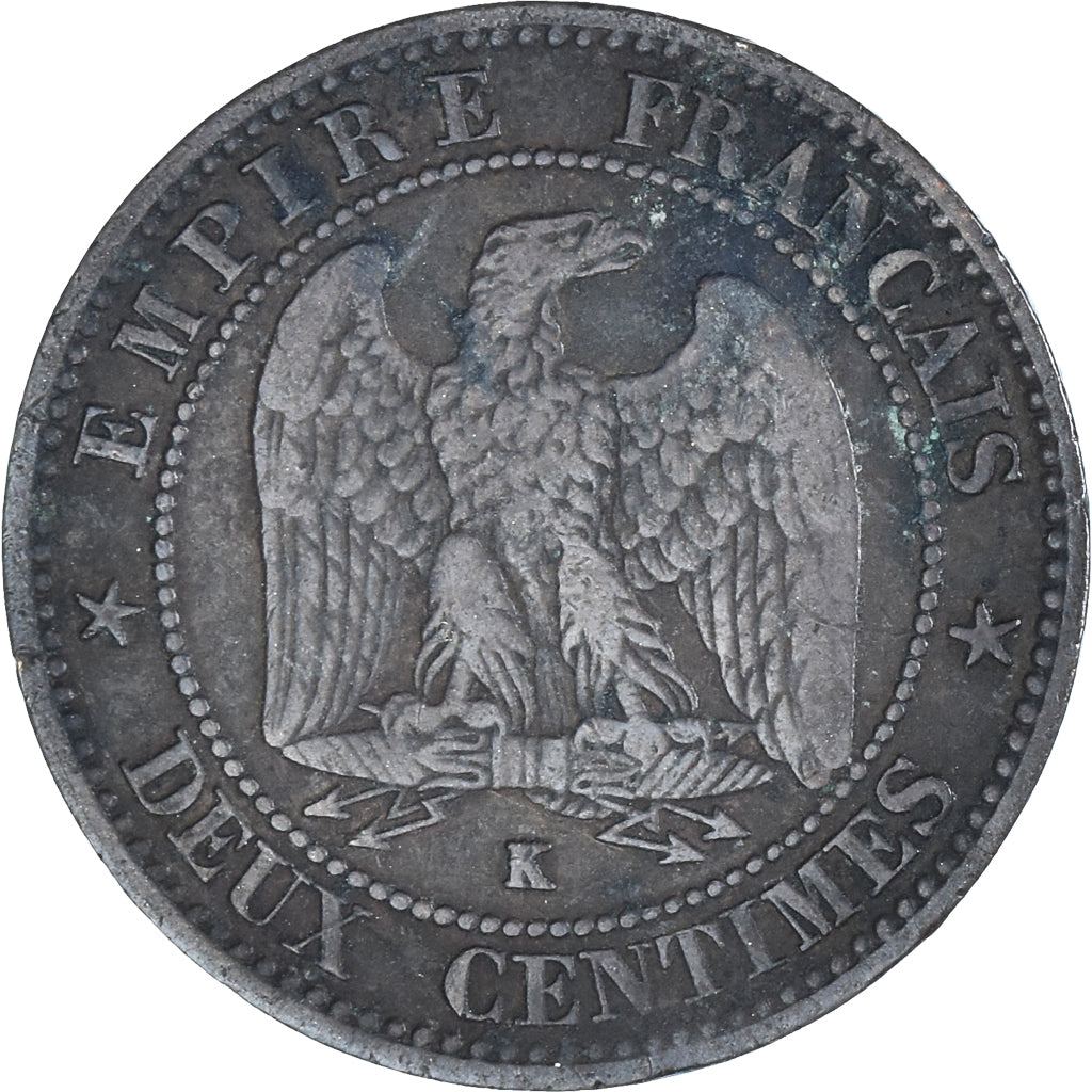 Moneta, Francja, Napoleon III, Napoléon III, 2 Centimes, 1853, Bordeaux