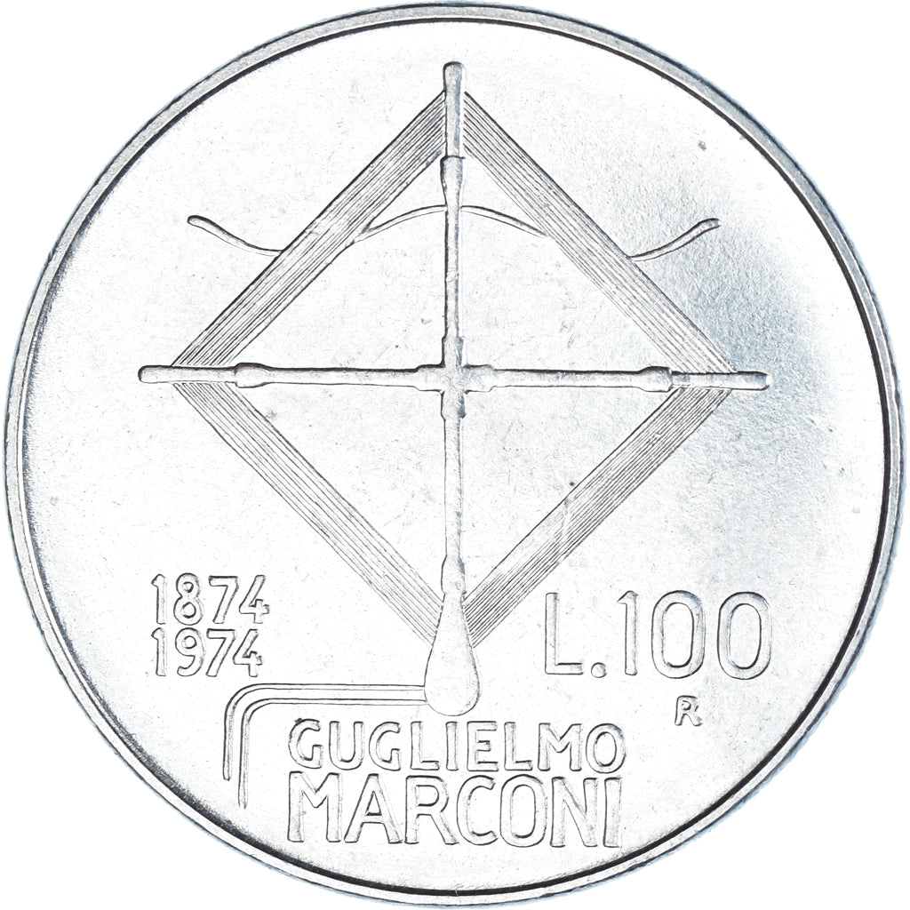 Moeda, Itália, 100 Lire, 1974, Rome, AU(50-53), Aço Inoxidável, KM:102