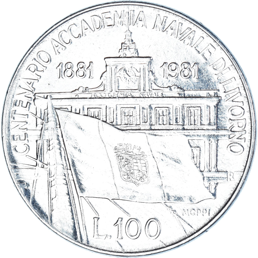 Moeda, Itália, 100 Lire, 1981, Rome, AU(50-53), Aço Inoxidável, KM:108