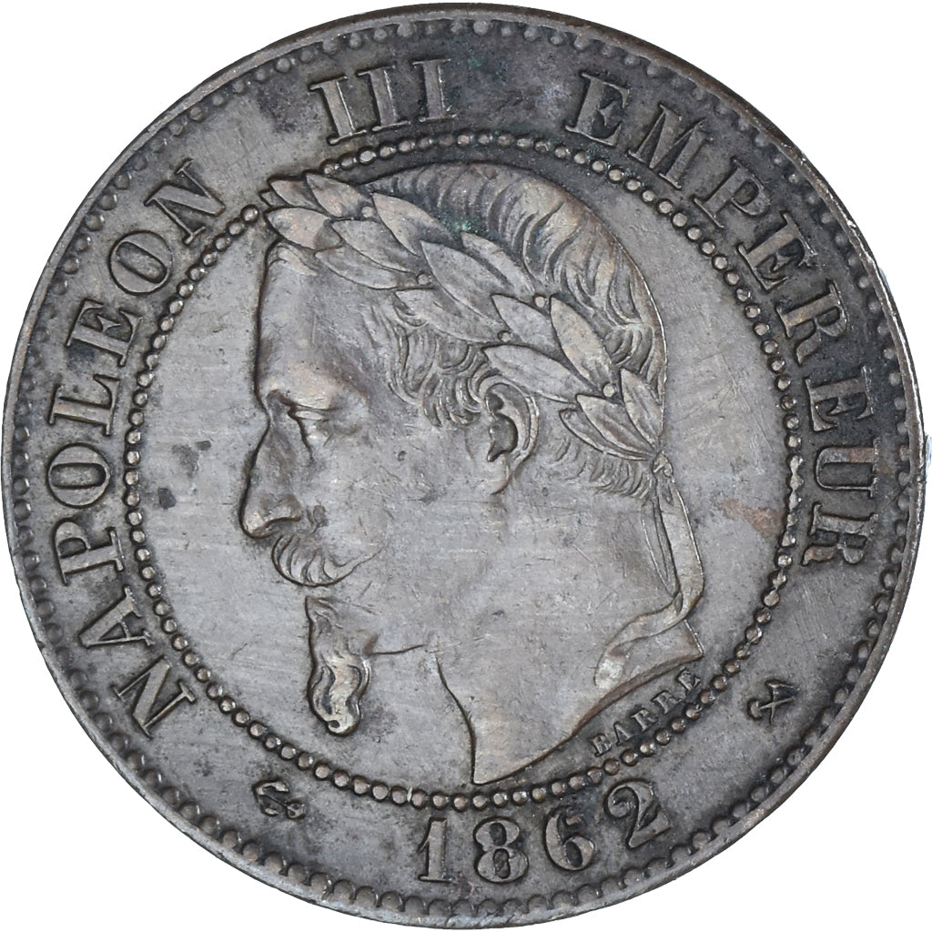 Moneda, Francia, Napoleon III, 2 Centimes, 1862, Bordeaux, MBC+, Bronce