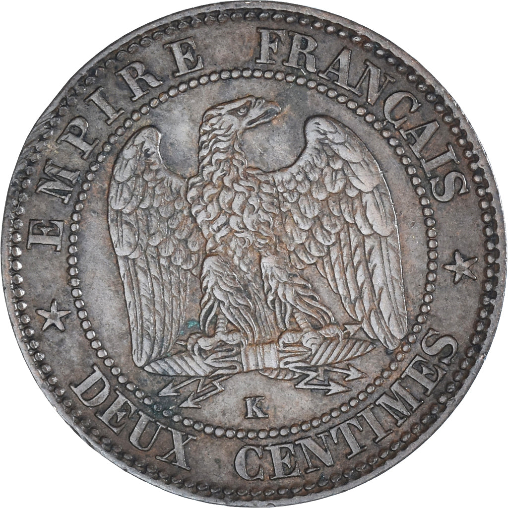 Moneta, Francja, Napoleon III, Napoléon III, 2 Centimes, 1854, Bordeaux