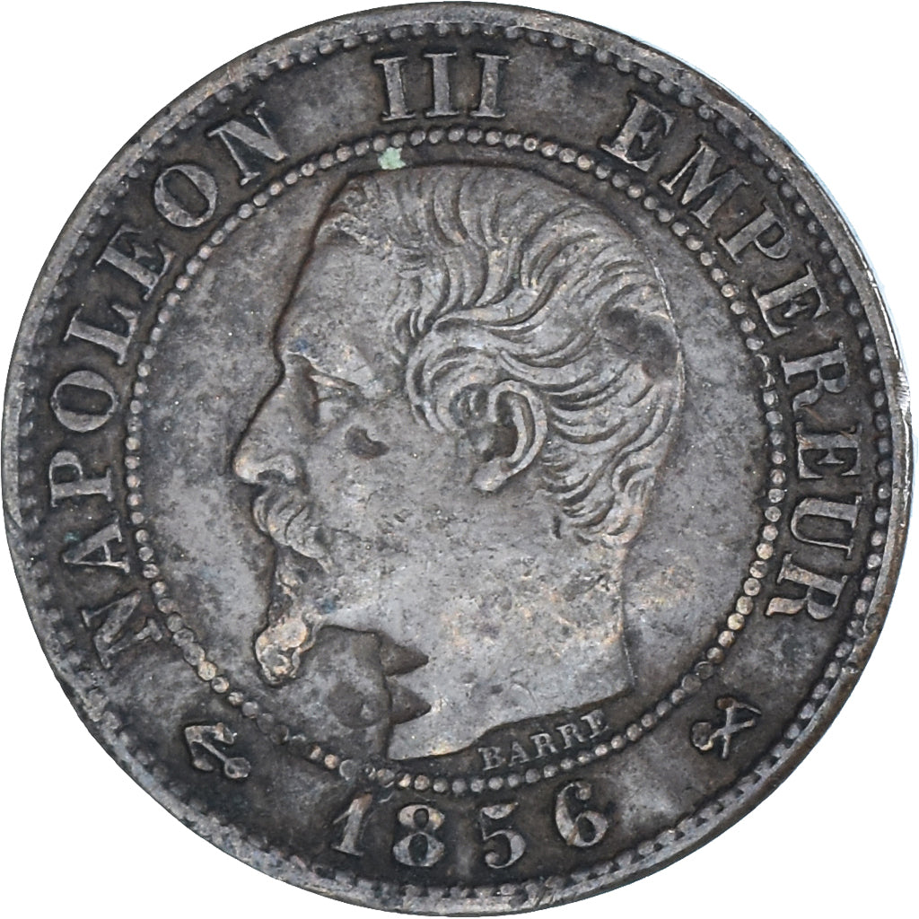 Monnaie, France, Napoleon III, Napoléon III, Centime, 1856, Rouen, TB, Bronze