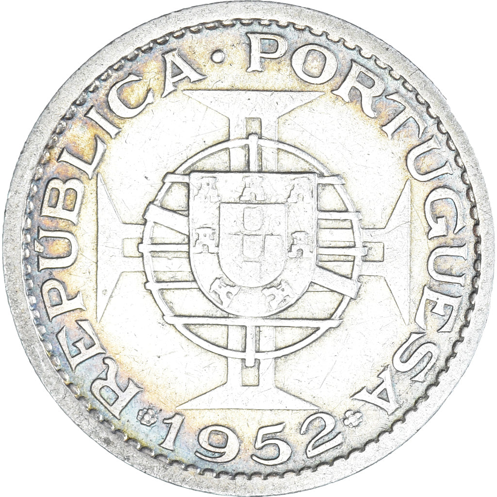Moneda, Guinea-Bissau, 10 Escudos, 1952, MBC, Plata, KM:10