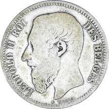 Moneta, Belgio, Leopold II, 2 Francs, 2 Frank, 1867, MB, Argento, KM:30.2