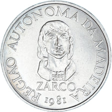 Coin, MADEIRA ISLANDS, 25 Escudos, 1981, AU(55-58), Copper-nickel, KM:4