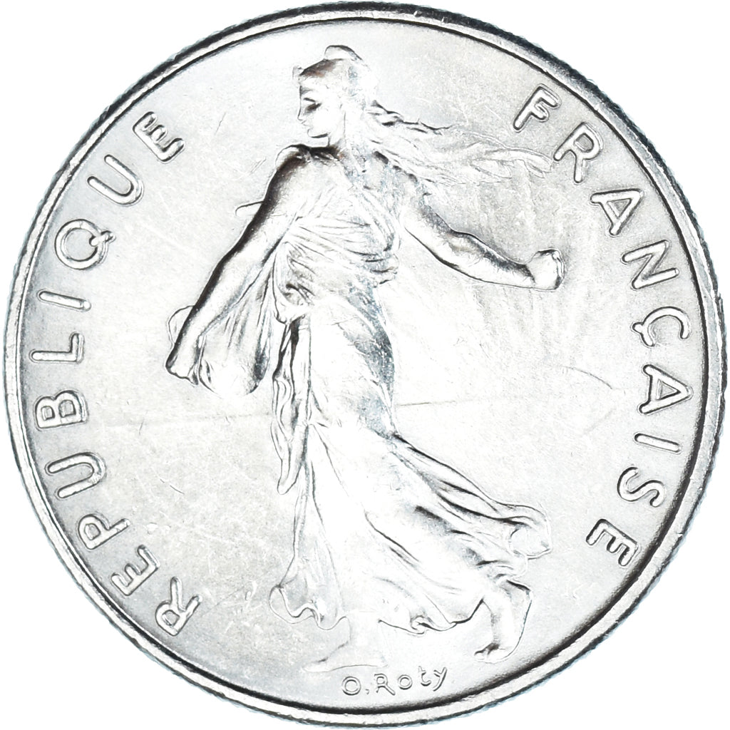 Moneta, Francja, Semeuse, 1/2 Franc, 1974, Paris, FDC, MS(63), Nikiel, KM:931.1