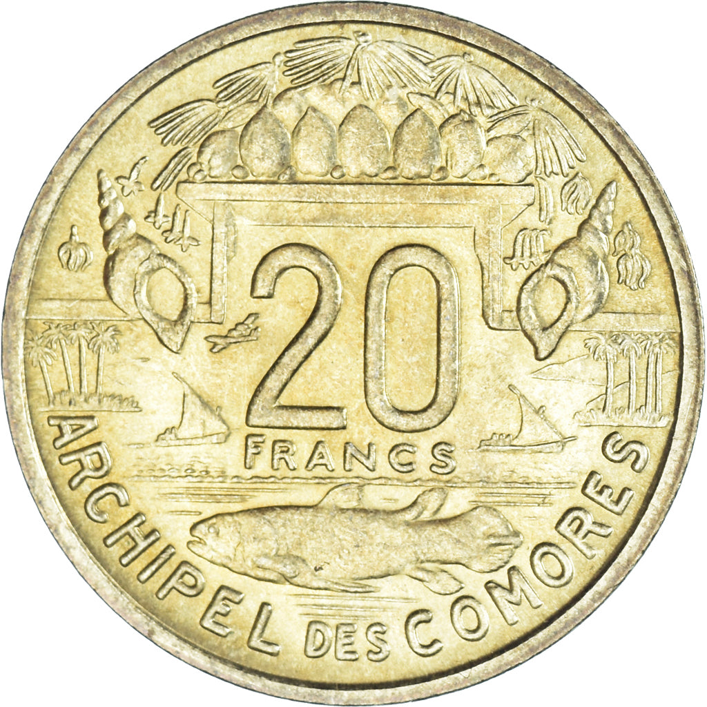 Münze, Komoren, 20 Francs, 1964, Paris, UNZ, Aluminum-Bronze, KM:8