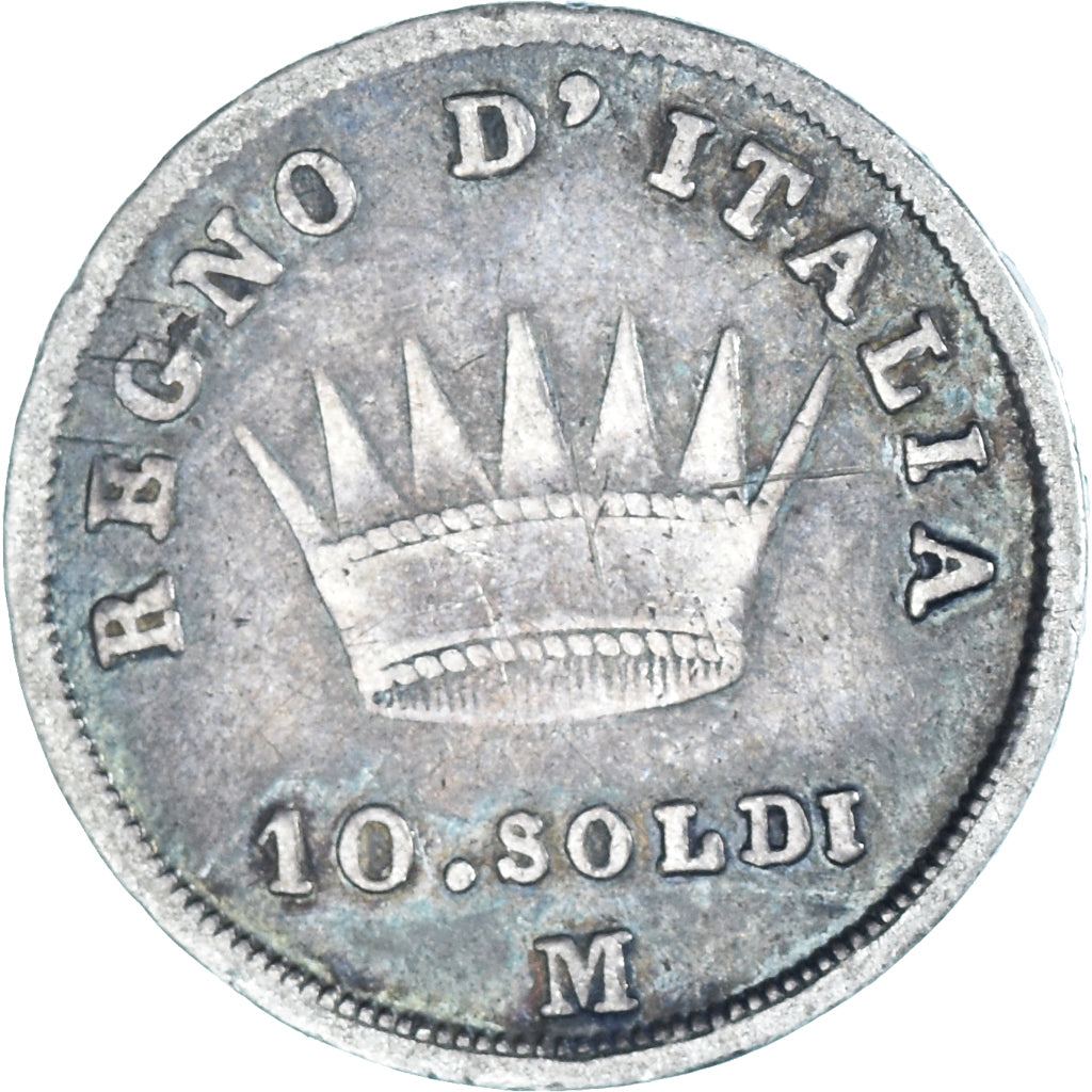 Münze, Italien Staaten, KINGDOM OF NAPOLEON, Napoleon I, 10 Soldi, 1811, Milan