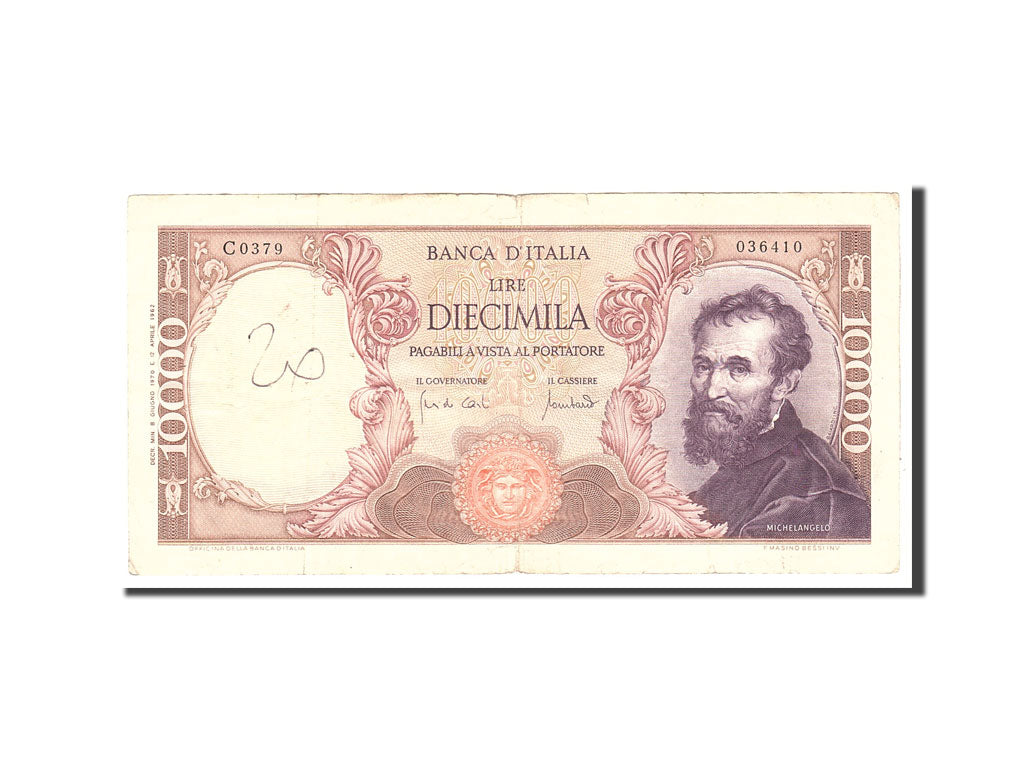 Billete, 10,000 Lire, 1970, Italia, KM:97e, 1970-06-08, MBC