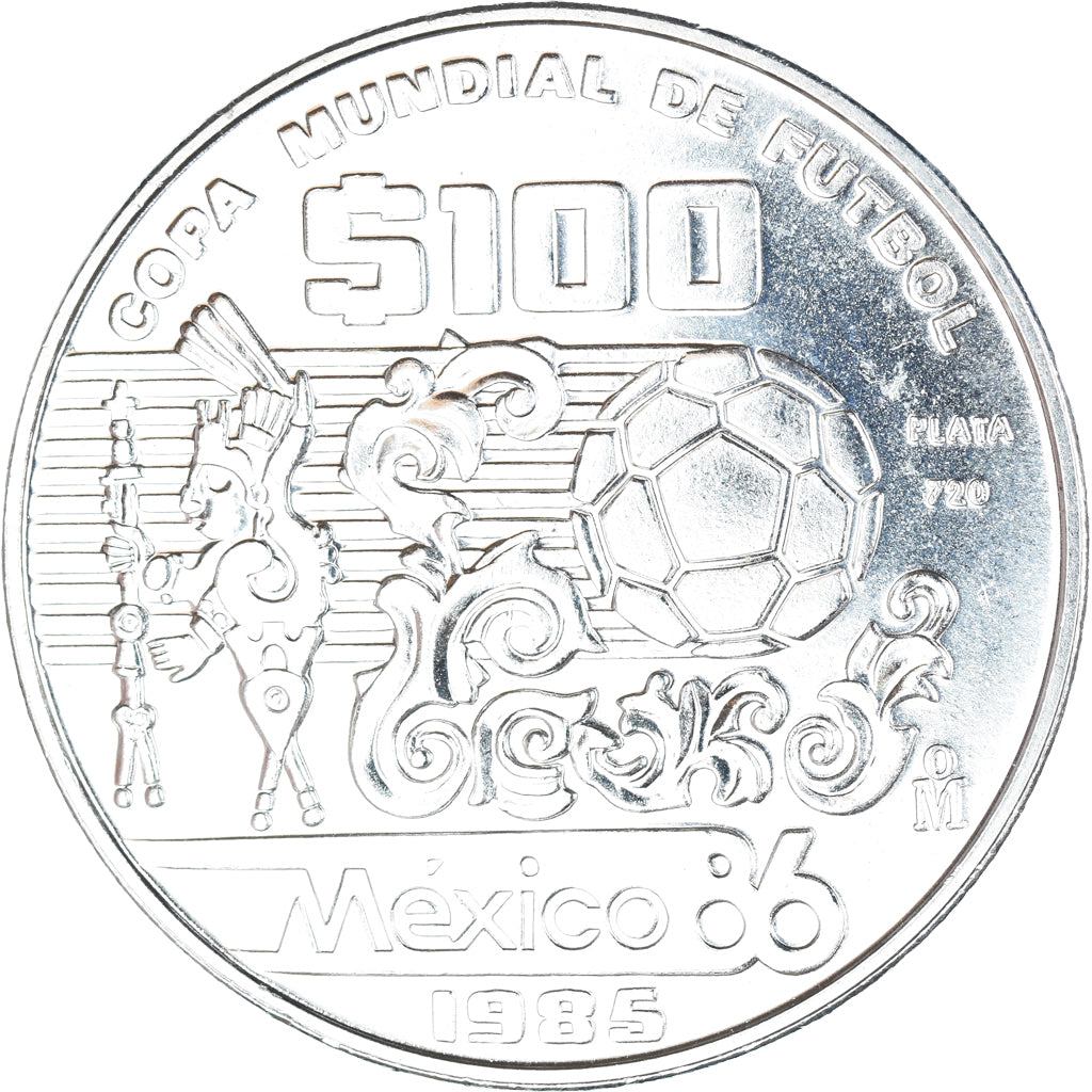 Coin, Mexico, 100 Pesos, 1985, Mexico City, MS(65-70), Silver, KM:499