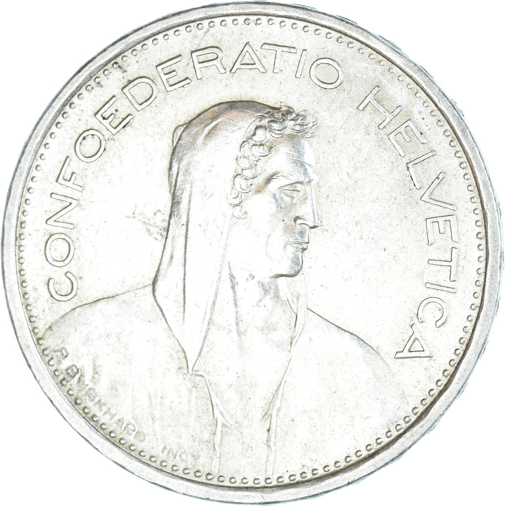 Coin, Switzerland, 5 Francs, 1966, Bern, EF(40-45), Silver, KM:40