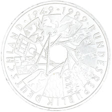 Coin, GERMANY - FEDERAL REPUBLIC, 10 Mark, 1989, Karlsruhe, Germany, 40 JAHRE