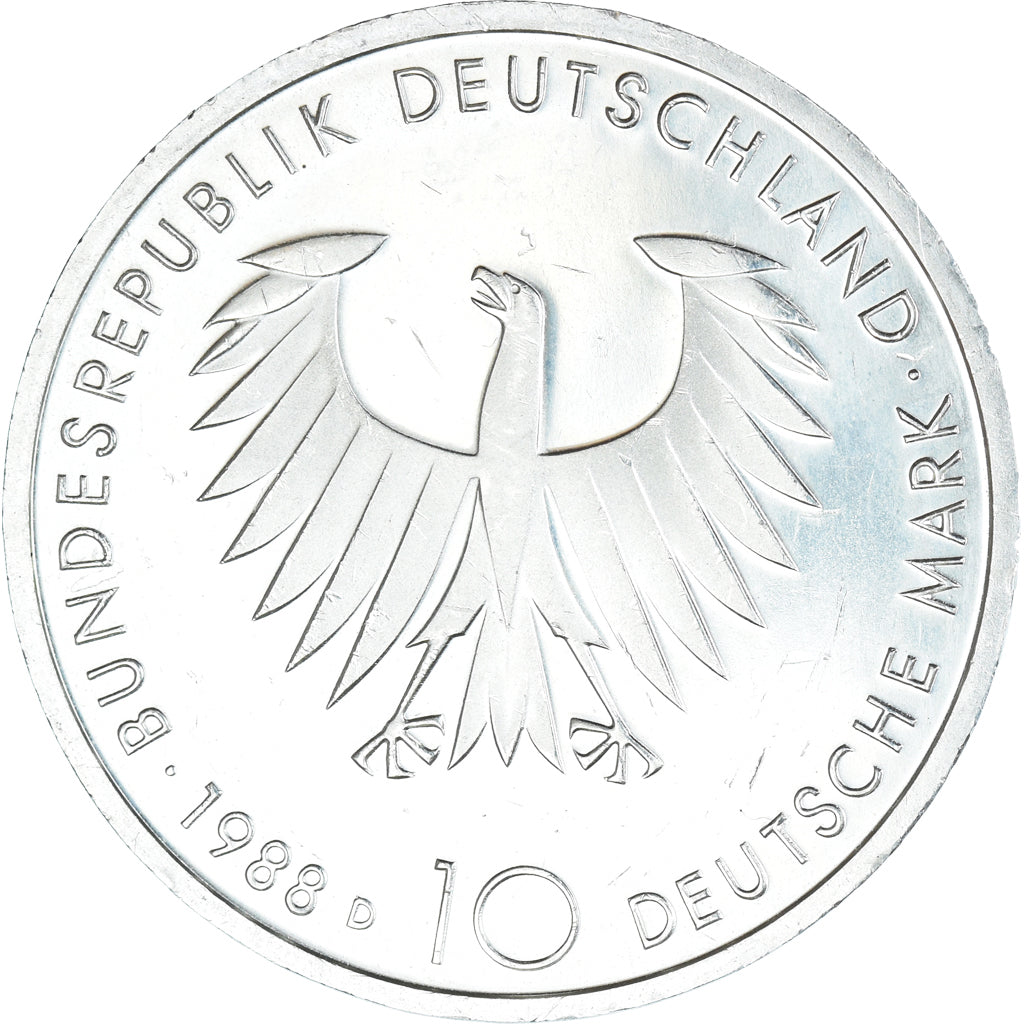 Monnaie, République fédérale allemande, 10 Mark, 1988, Munich, Germany, TTB+