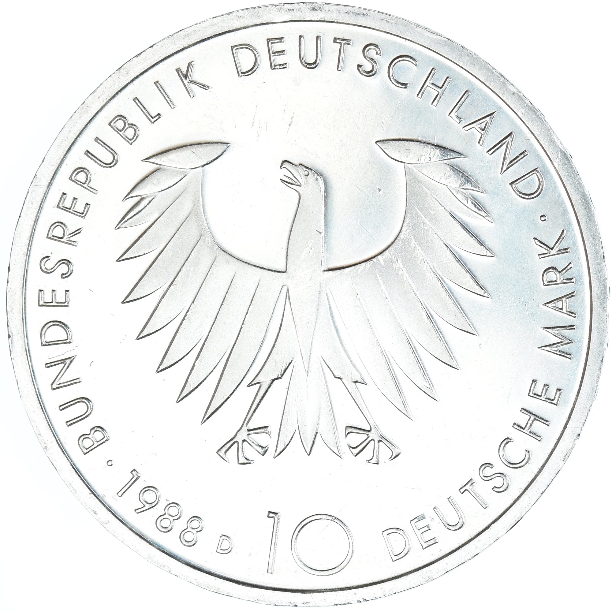 Coin, GERMANY - FEDERAL REPUBLIC, 10 Mark, 1988, Munich, Germany, AU(50-53)