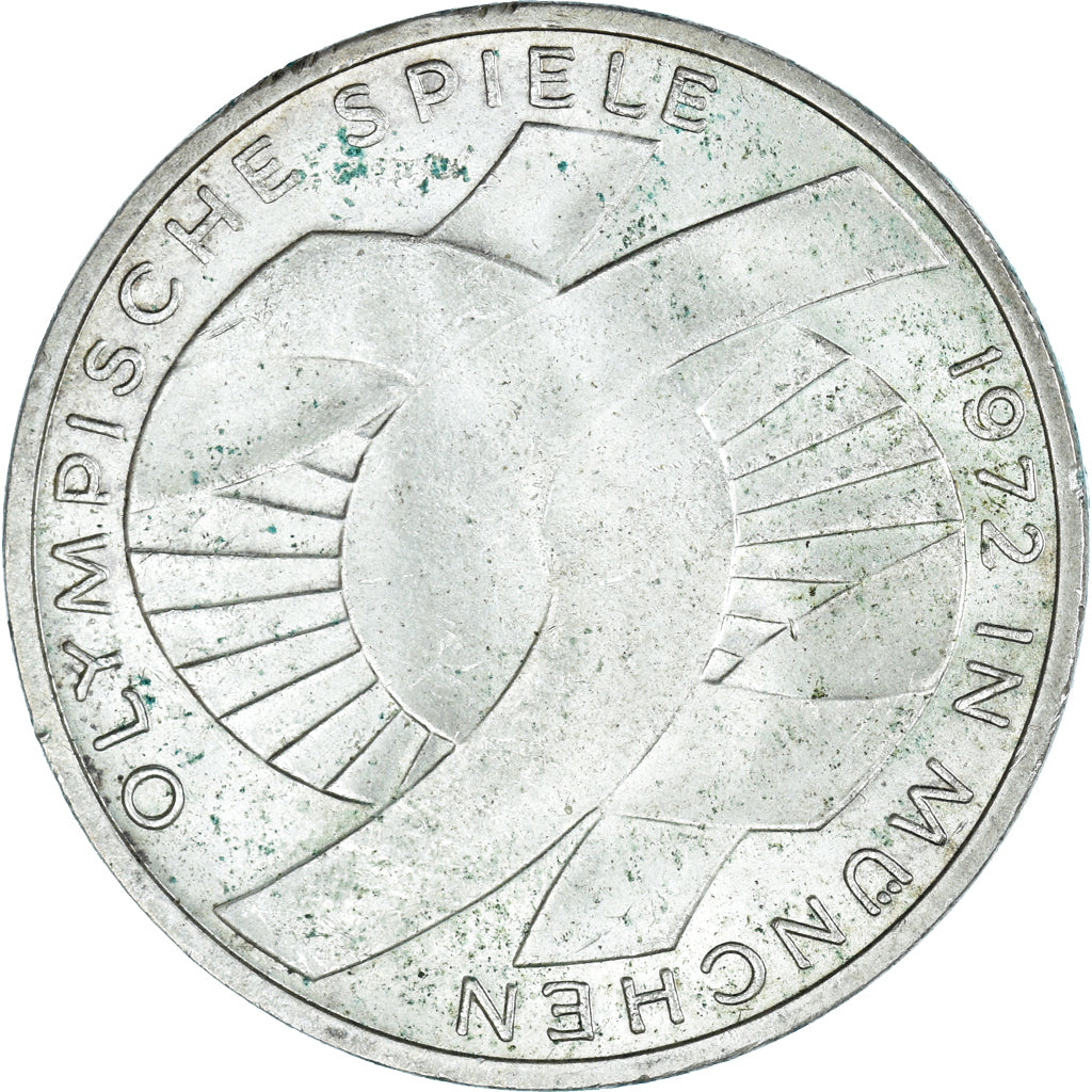 Coin, GERMANY - FEDERAL REPUBLIC, 10 Mark, 1972, Stuttgart, EF(40-45), Silver