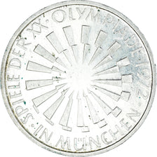 Coin, GERMANY - FEDERAL REPUBLIC, 10 Mark, 1972, Stuttgart, EF(40-45), Silver