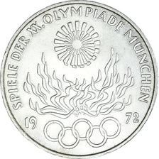 Coin, GERMANY - FEDERAL REPUBLIC, 10 Mark, 1972, Munich, MS(63), Silver, KM:135
