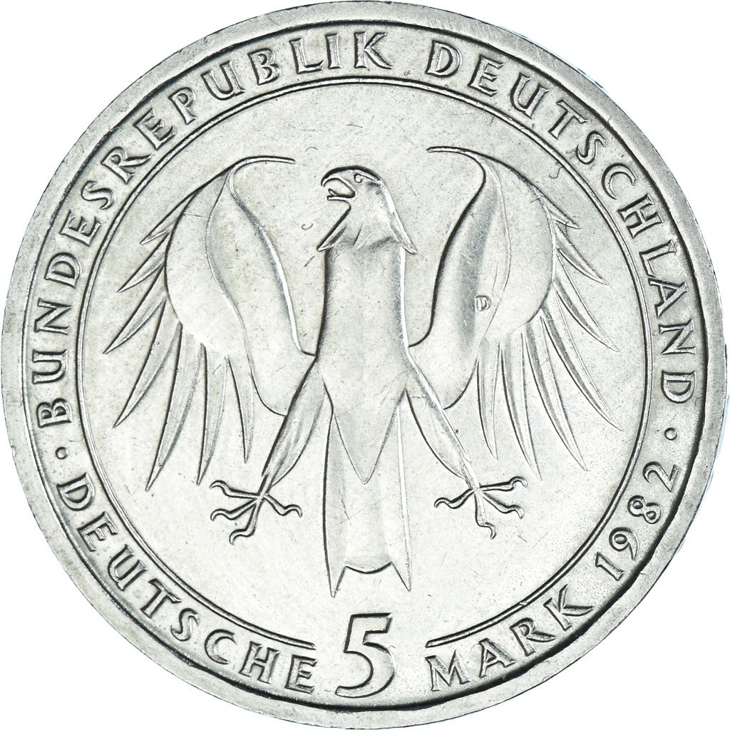 Monnaie, République fédérale allemande, 5 Mark, 1982, Munich, Germany, TTB+