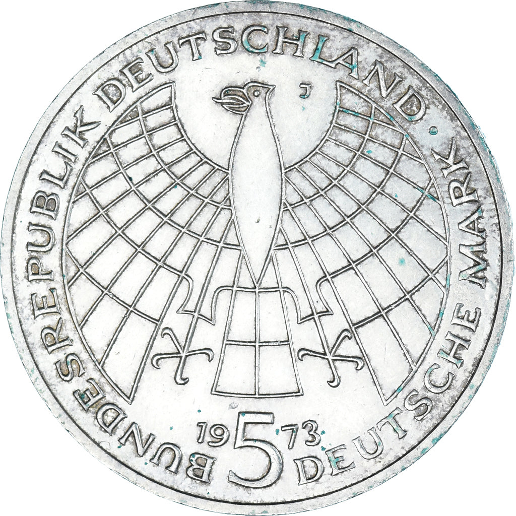 Coin, GERMANY - FEDERAL REPUBLIC, 5 Mark, 1973, Hamburg, Germany, EF(40-45)