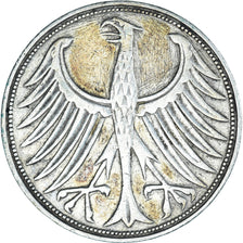 Moneta, GERMANIA - REPUBBLICA FEDERALE, 5 Mark, 1951, Karlsruhe, BB, Argento