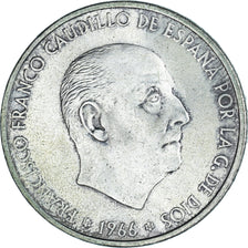 Coin, Spain, Caudillo and regent, 100 Pesetas, 1966, Madrid, AU(55-58), Silver