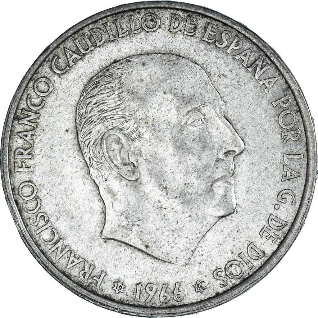 Coin, Spain, Caudillo and regent, 100 Pesetas, 1966, Madrid, EF(40-45), Silver