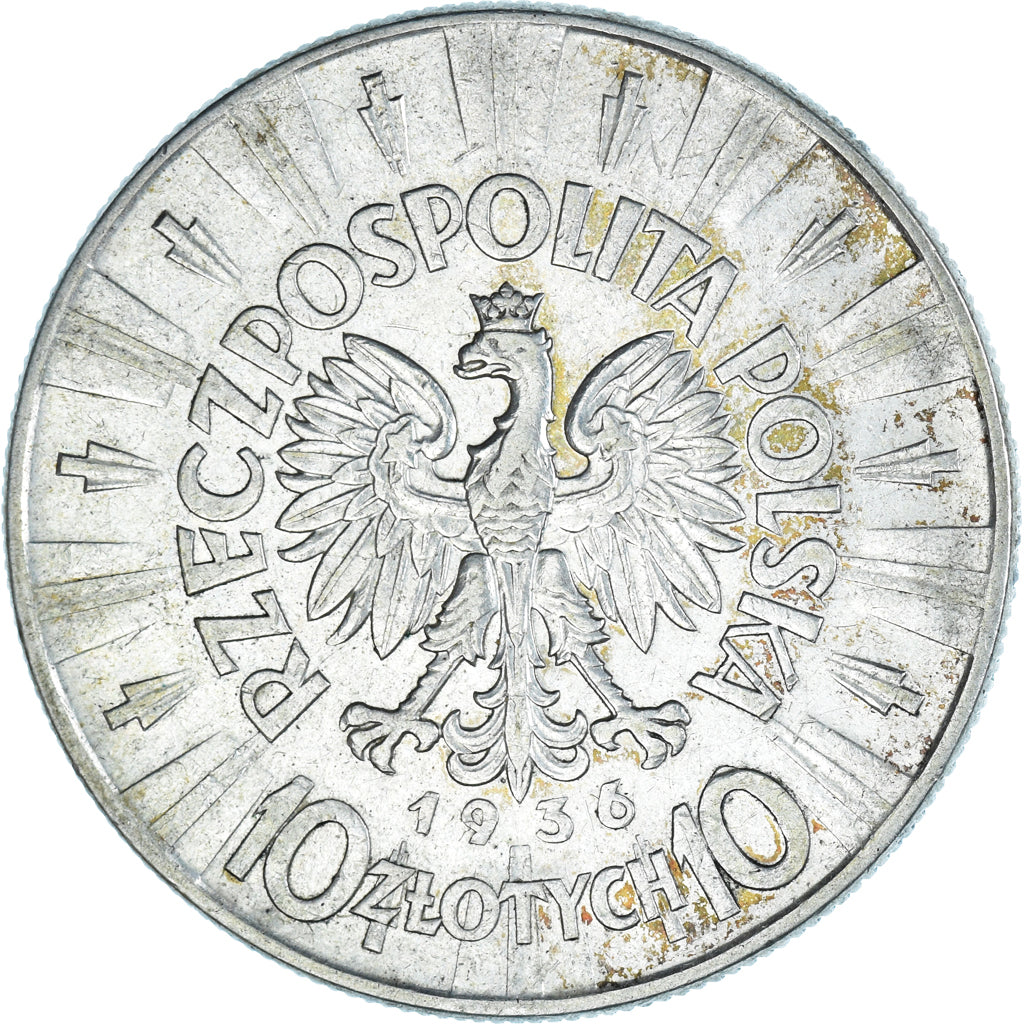 Moneta, Polonia, 10 Zlotych, 1936, Warsaw, BB, Argento, KM:29