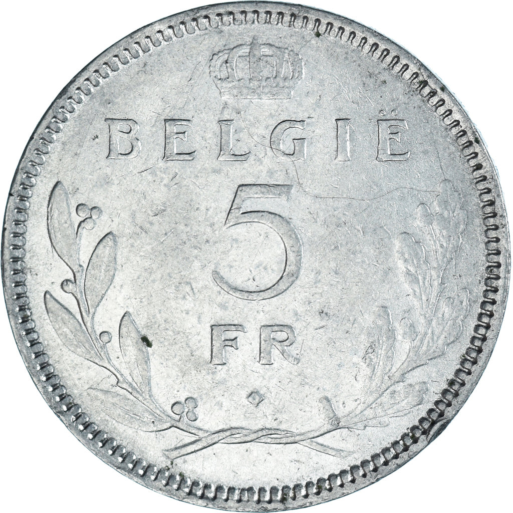 Moneta, Belgio, 5 Francs, 5 Frank, 1936, BB, Nichel, KM:109.1