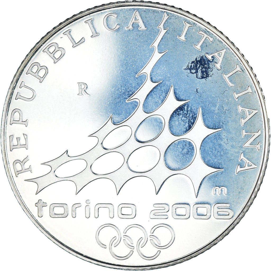 Italy, 5 Euro, 2006, Rome, 2006 Winter Olympics.BE, MS(65-70), Silver