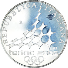 Italy, 5 Euro, 2006, Rome, 2006 Winter Olympics.BE, MS(65-70), Silver