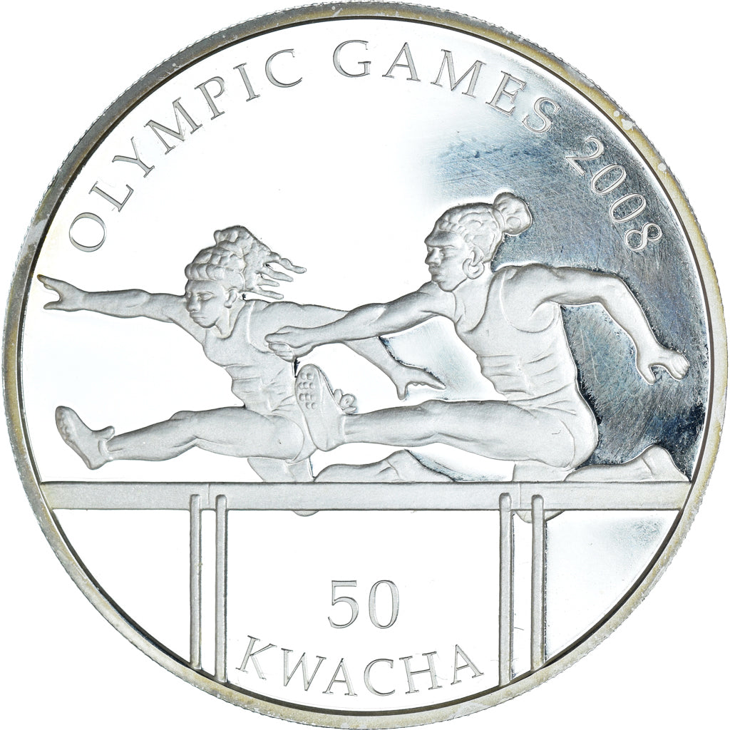 Coin, Malawi, 50 Kwacha, 2006, Olympic Games 2008.BE, MS(65-70), Silver, KM:109