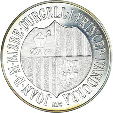 Coin, Andorra, 10 Diners, 1986, 1988 World Cup Soccer Games., MS(65-70), Cast