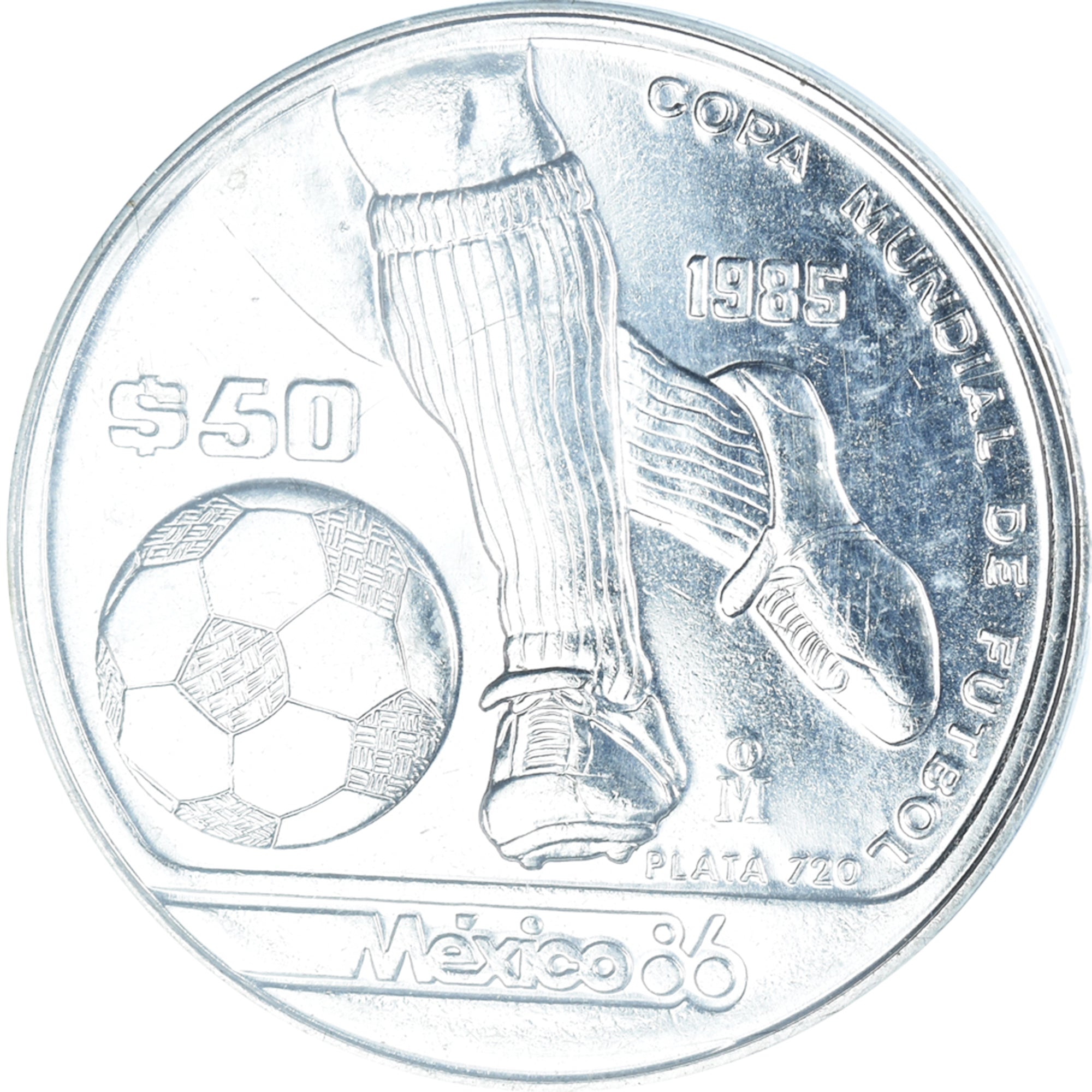 Coin, Mexico, 50 Pesos, 1985, Mexico City, MS(65-70), Silver, KM:498