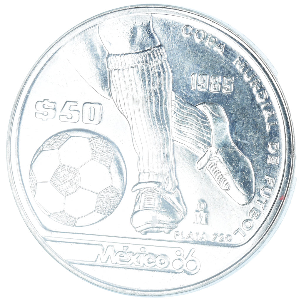 Coin, Mexico, 50 Pesos, 1985, Mexico City, MS(65-70), Silver, KM:498