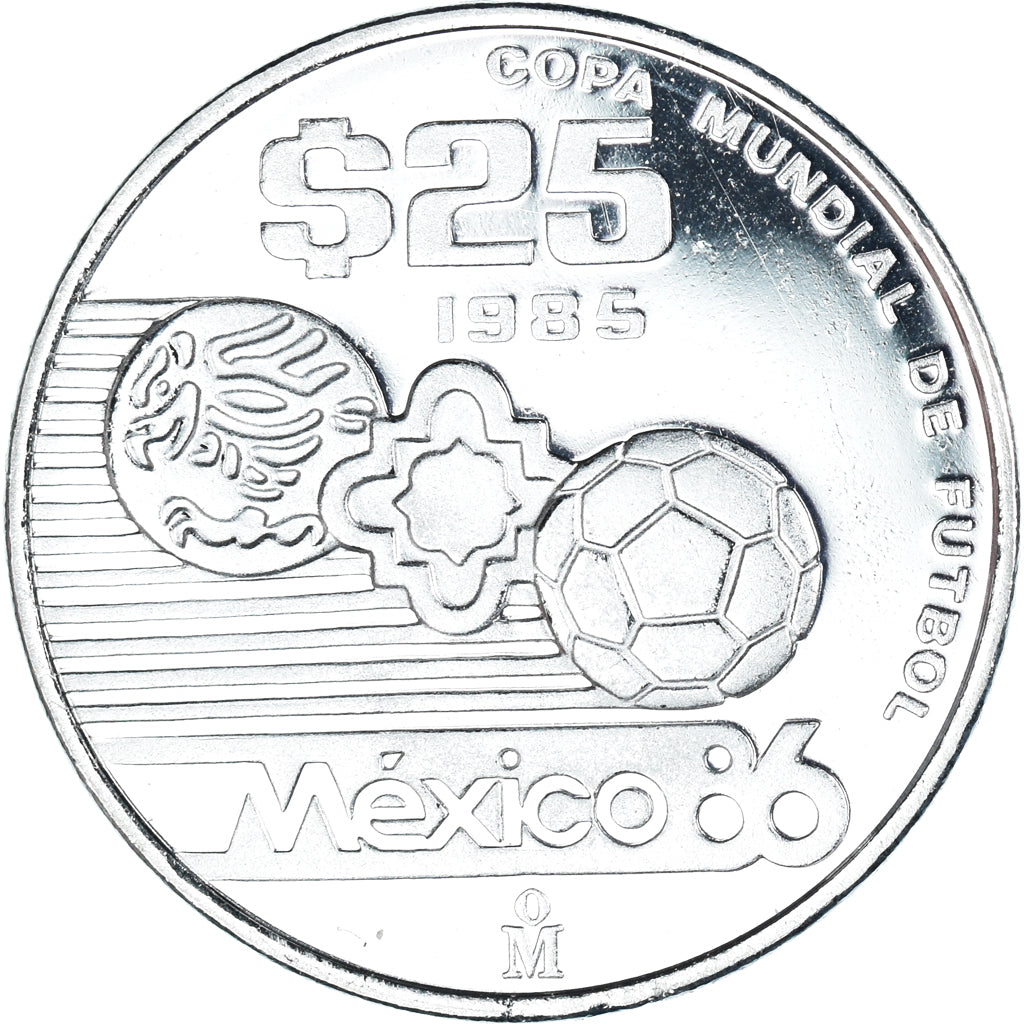 Monnaie, Mexique, 25 Pesos, 1985, Mexico City, 1986 World Cup Soccer Games.BE