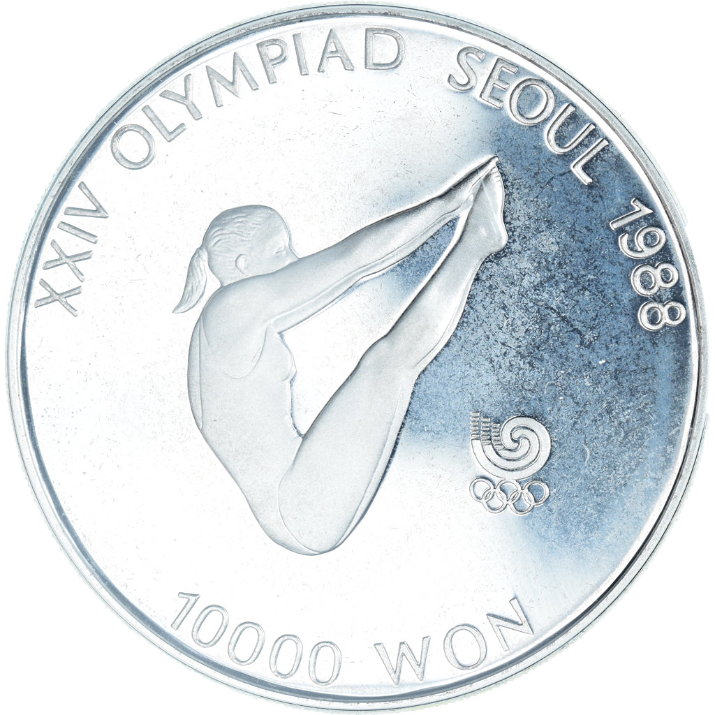 Monnaie, Corée du Sud, 10000 Won, 1987, 1988 Olympics JO Séoul.BE, FDC