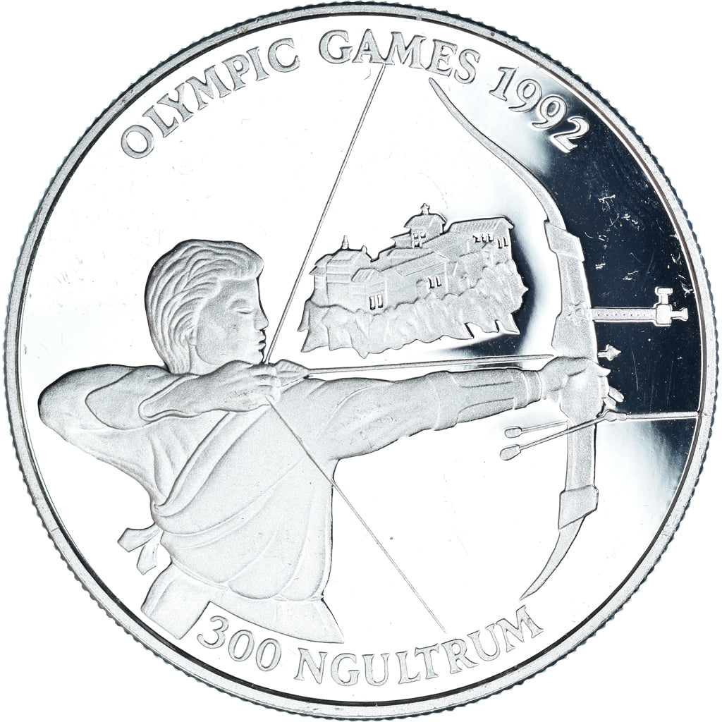Moneda, Bután, 300 Ngultrums, 1992, Barcelona 1992 - 25th Summer Olympics.BE